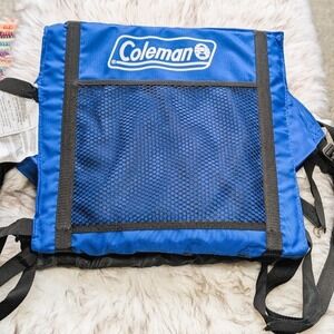 Coleman Portable Stadium Seats (2) with Backrest Lightweight Padded Blue Handle
